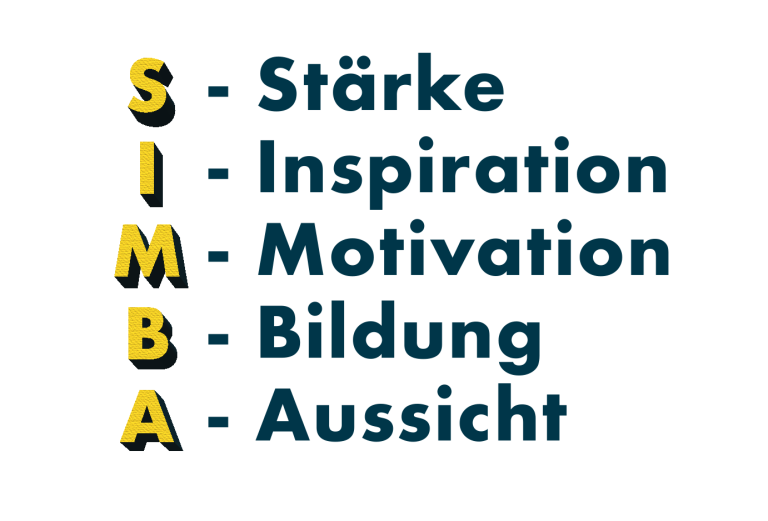 SIMBA steht für Stärke, Inspiration, Motivation, Bildung und Aussicht